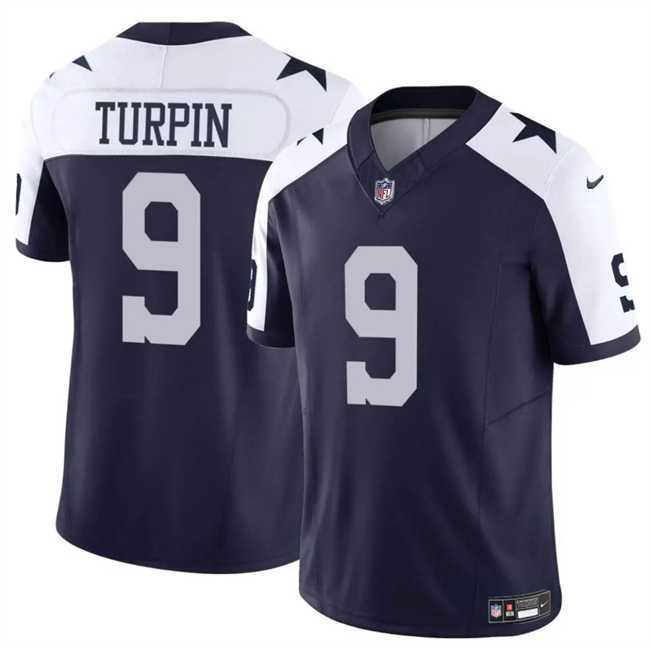 Men & Women & Youth Dallas Cowboys #9 KaVontae Turpin Navy White Thanksgiving Vapor Untouchable Limited Stitched Jersey->dallas cowboys->NFL Jersey